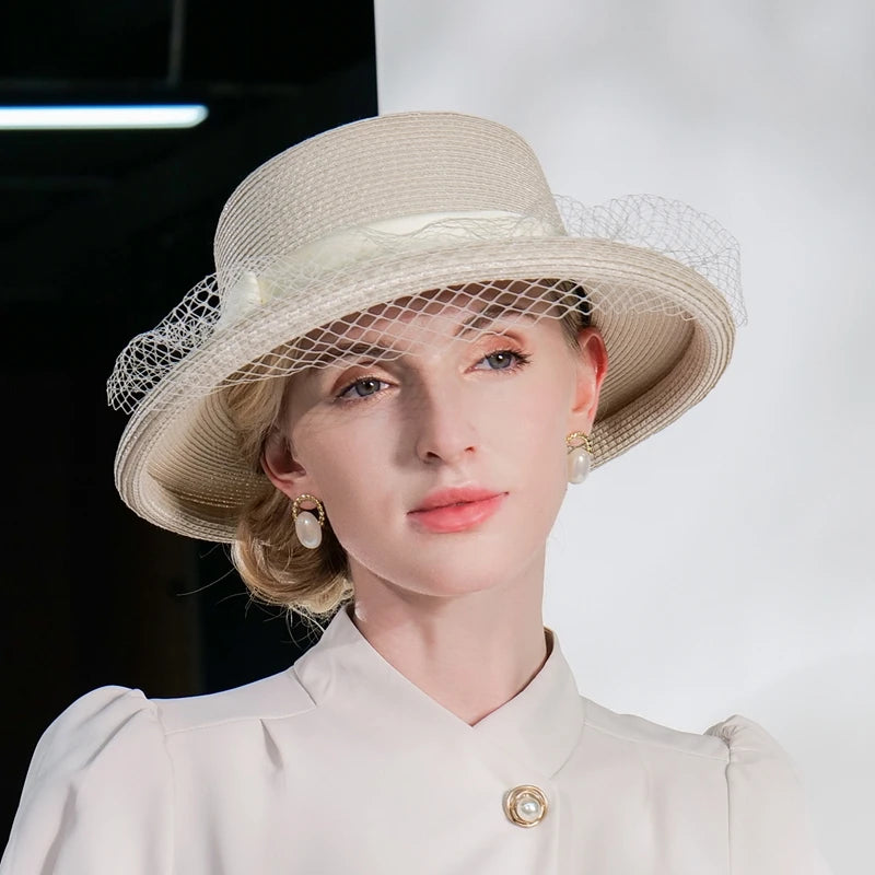 EE 7052 Veil Daily Wear Straw Hat