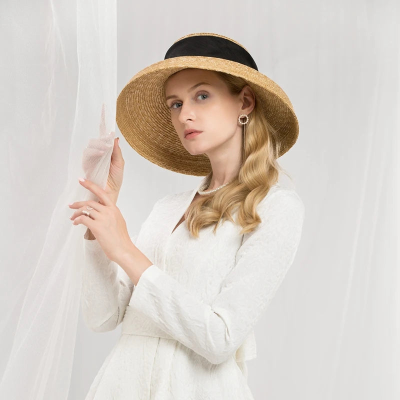 EE 7074 Summer ribbon elegant sunshade hat sunscreen cap hat romance