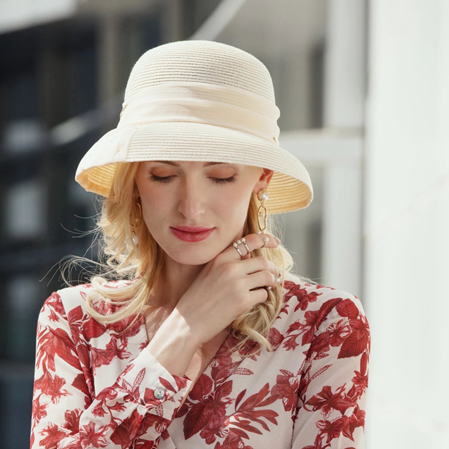 EE 7076 Summer/Original Design/Stylish/delicate/ribbon/Daily Wear/Casual Hat/Rivet/Fascinator/Sun Protection/Sunbonnet/Straw Hat