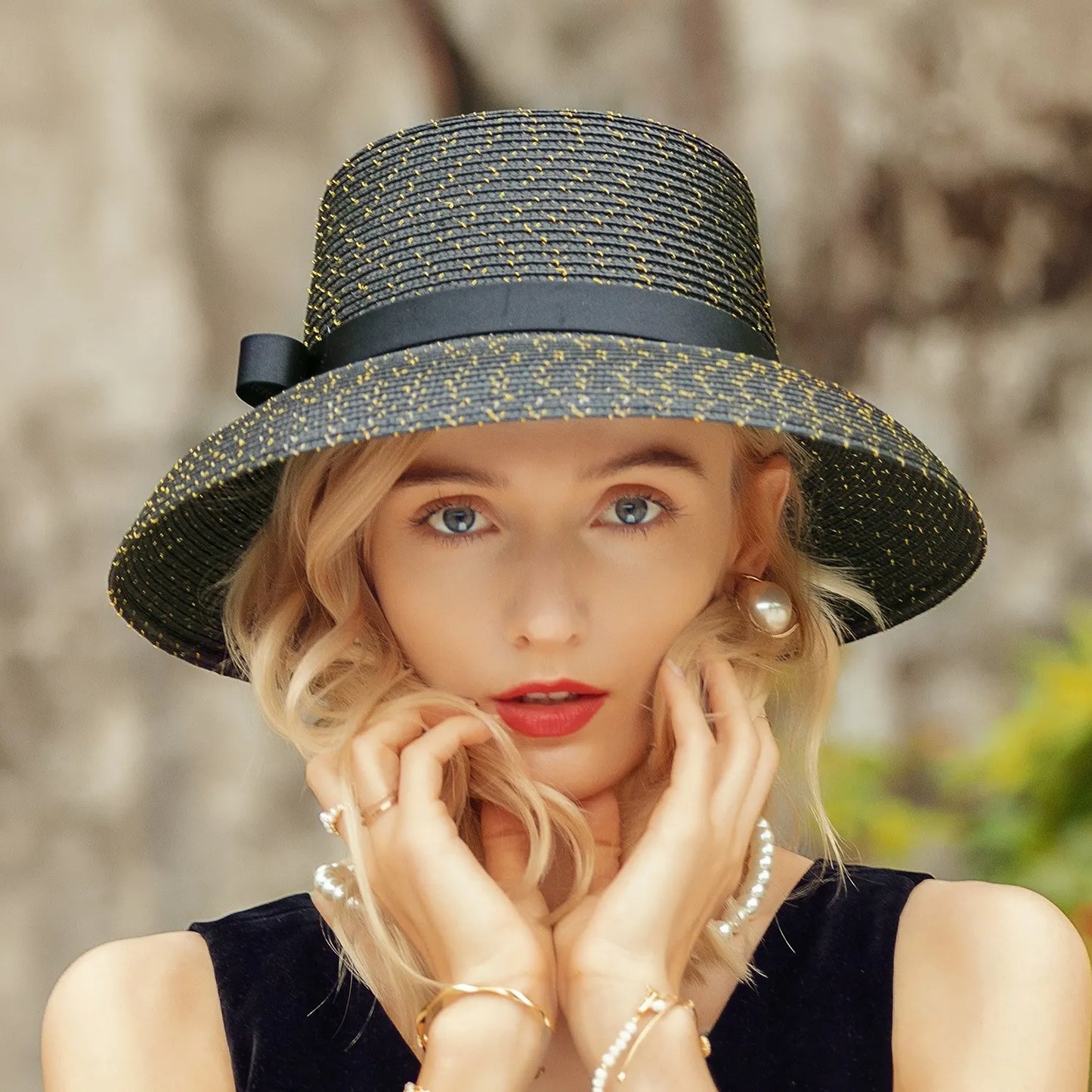EE 7126 New Summer Beach English Elegant Sun Hat Sun Hat Children's Summer