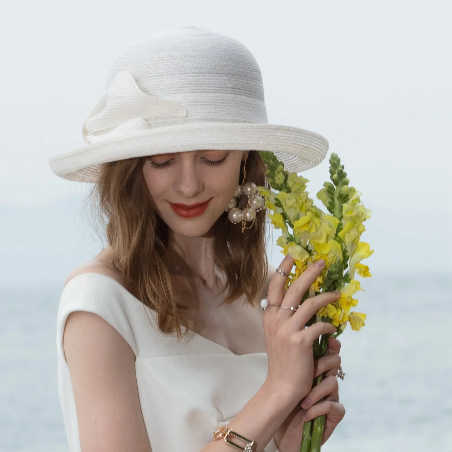 EE 7151 Summer Curled Straw Hat Korean Version Versatile Summer Sunshade Hat Sunshade Beach Hat Women's Summe
