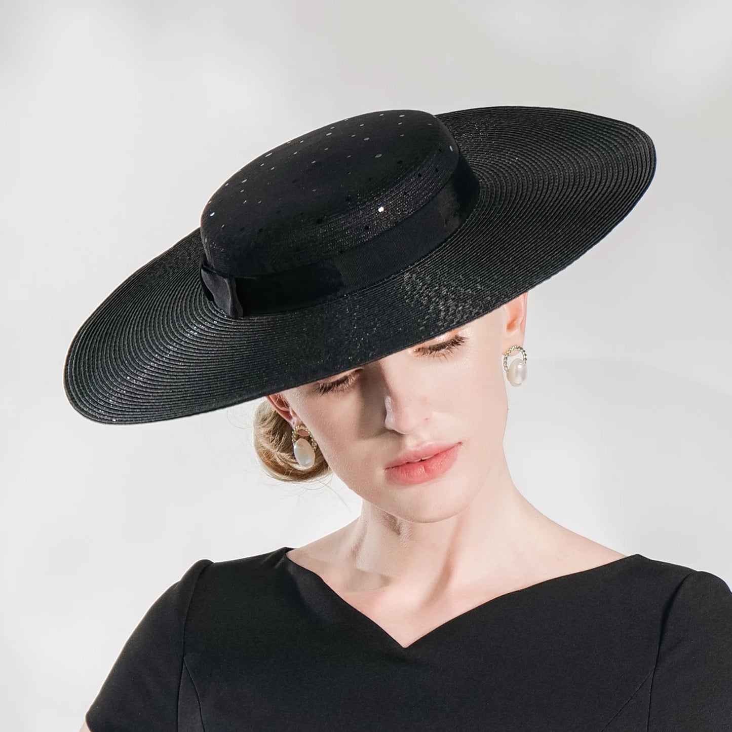 EE 7158 Summer/Daily Wear/Stylish/Dots/Casual Hat/Fascinator Hat/Fascinator/Sun Protection/Sunbonnet/Polyester Hats