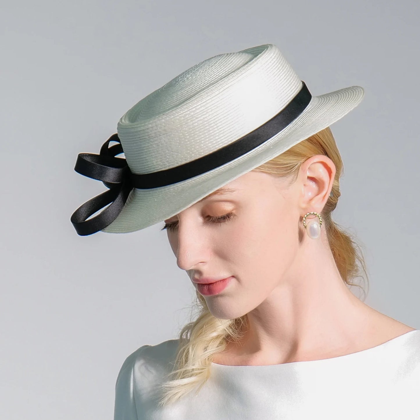 Women's Summer Polyester With Bowknot Kentucky Derby Church Hats/Panama Hats