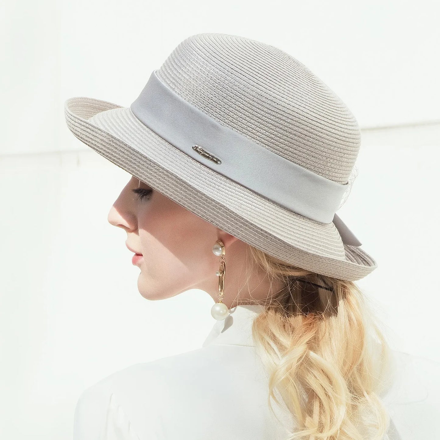 EE 7216 Spring/Summer Style, Versatile and Versatile, Curled Flowers, Sunshade, Straw Hat, Beach Travel Girl