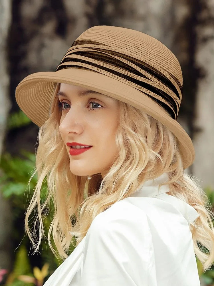 EE 7231 Summer New Versatile Elegant Style Sunshade Hat Summer Women's Hat