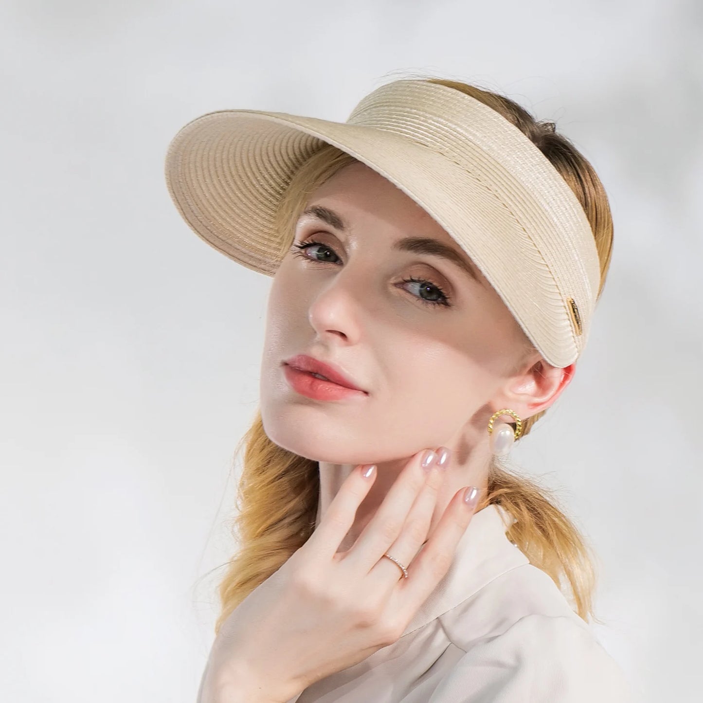 EE 7237 Summer/Stylish/minimalist/Packable/Classical Feminine Style/Sun Protection/Sunshade Beach Hat/Sunbonnet/Straw Hat