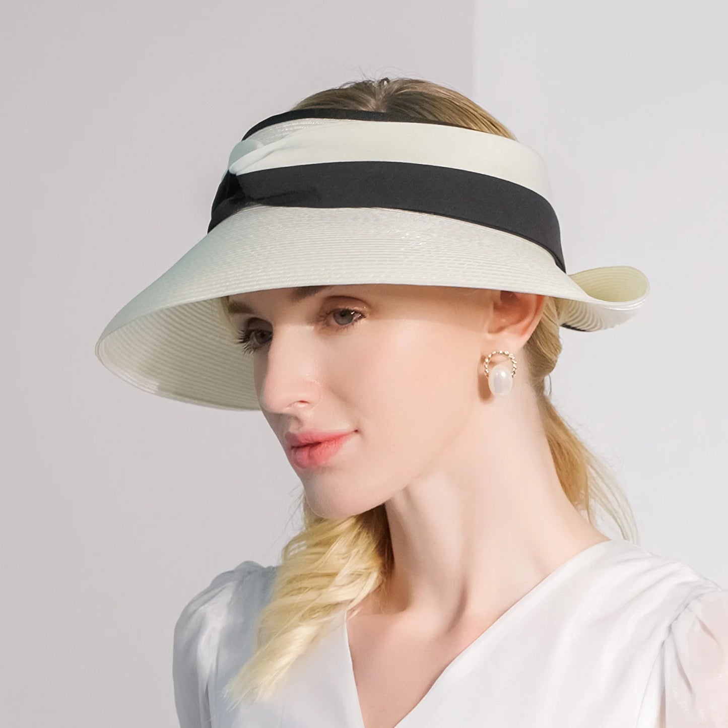EE 7268 Summer/minimalist/ribbon/Adjustable/Packable/Sun Protection/Sunbonnet/Straw Hat/Polyester Hats