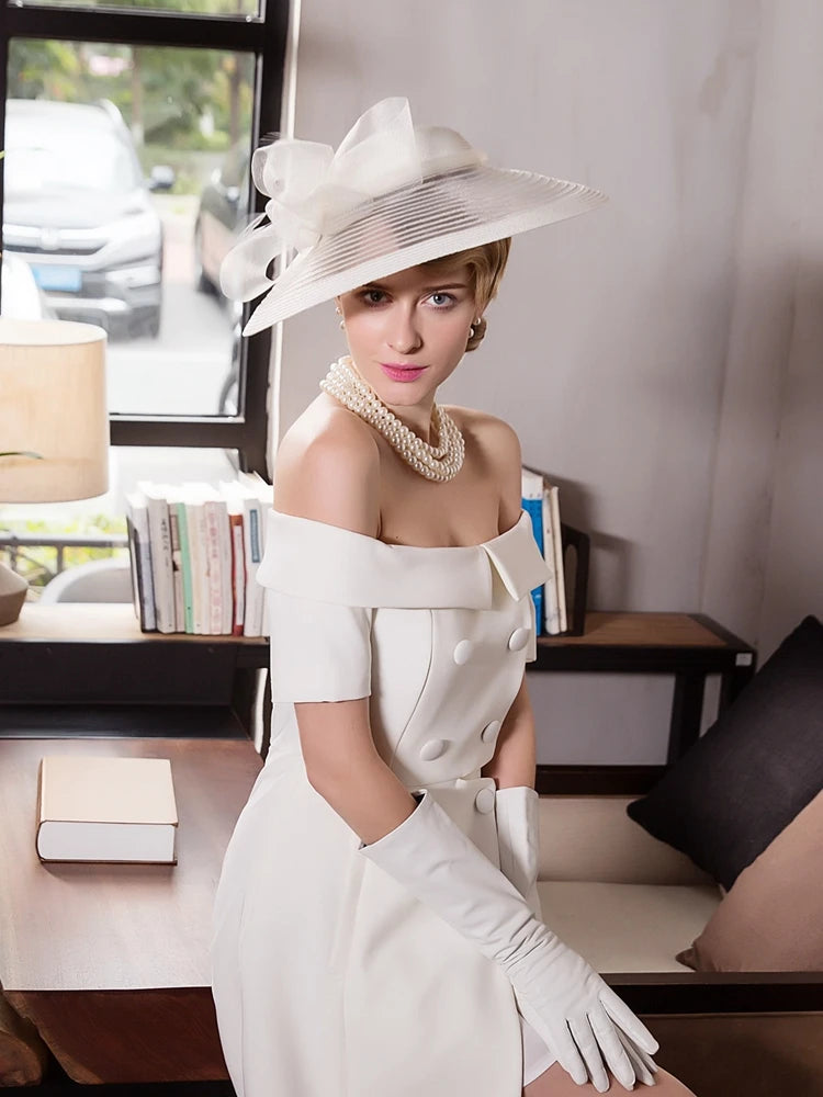 EE1015 Spring and Summer/Original Design/Fascinator/Bowknot/Stripe/Horsetail Yarn/Elegant/Ladies Day/Tulle Fabric Hats Headpiece