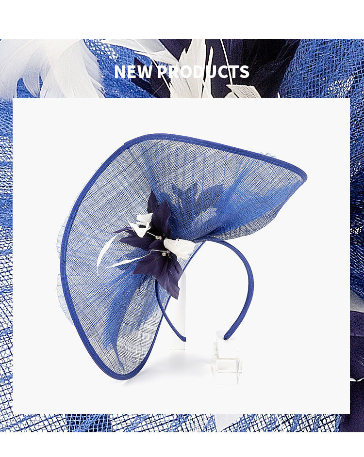 FADVES Women's Sinamay Fascinators Hats for Women Tea Party Headband Kentucky Derby Saucer Hats