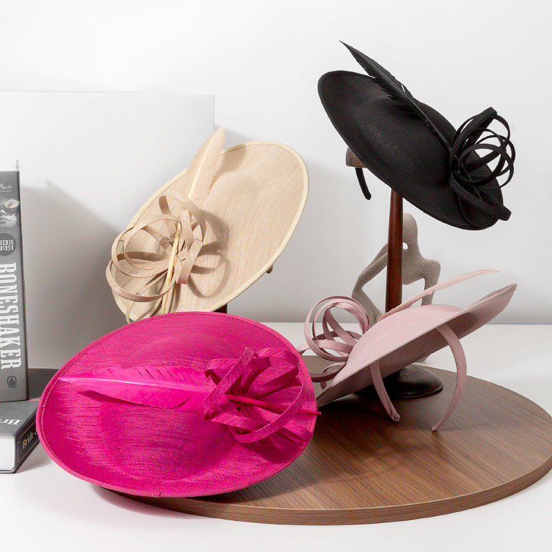 Women's Fascinator Hat 1920s Vintage Style Kentucky Derby Saucer Hats Cocktail Tea Party Headwear for Women Girls with Headband