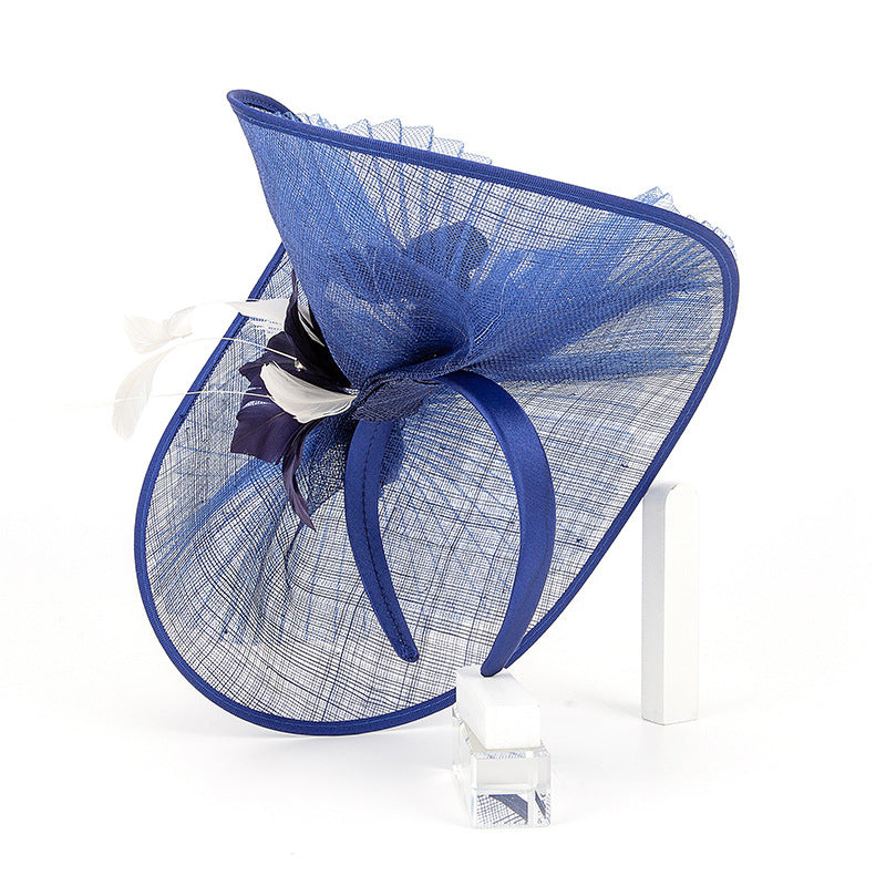FADVES Women's Sinamay Fascinators Hats for Women Tea Party Headband Kentucky Derby Saucer Hats