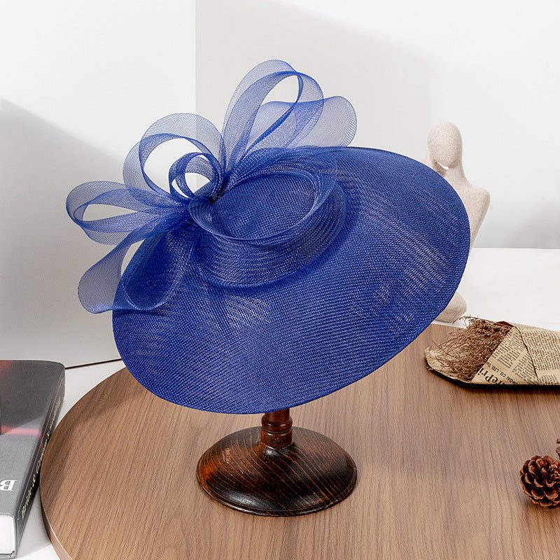 FADVES Women's Bow Sinamay Kentucky Derby Saucer Hats Fascinators With Headband