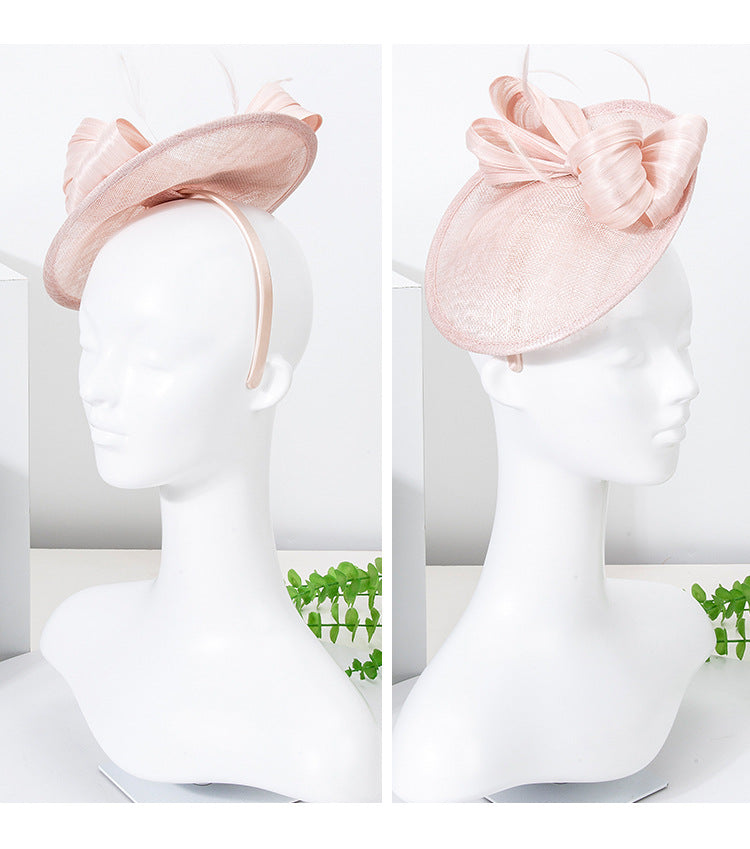 Women's Sinamay Fascinators Kentucky Derby Saucer Hats With Headband