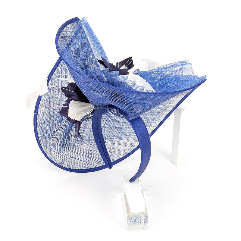 FADVES Women's Sinamay Fascinators Hats for Women Tea Party Headband Kentucky Derby Saucer Hats
