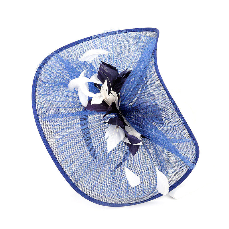FADVES Women's Sinamay Fascinators Hats for Women Tea Party Headband Kentucky Derby Saucer Hats