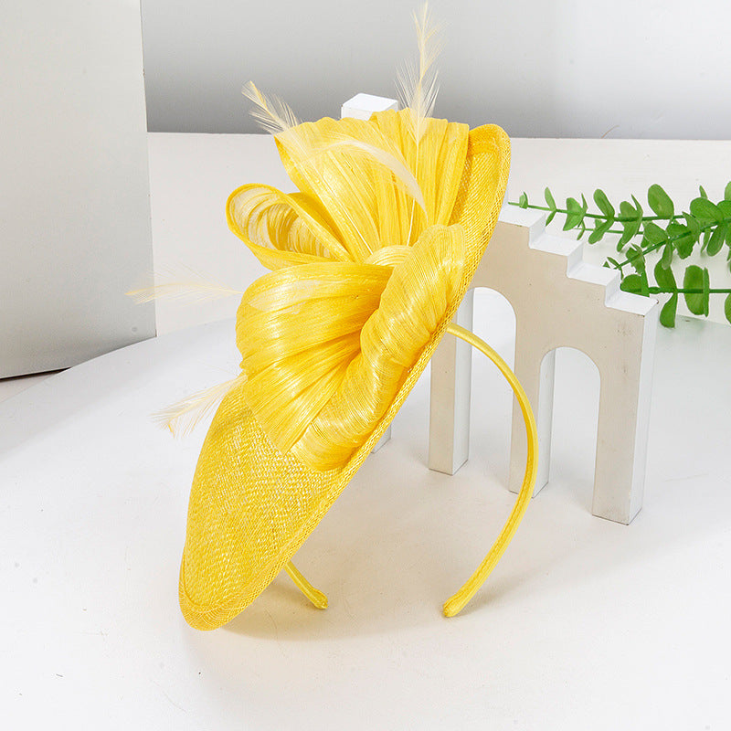 Women's Sinamay Fascinators Kentucky Derby Saucer Hats With Headband