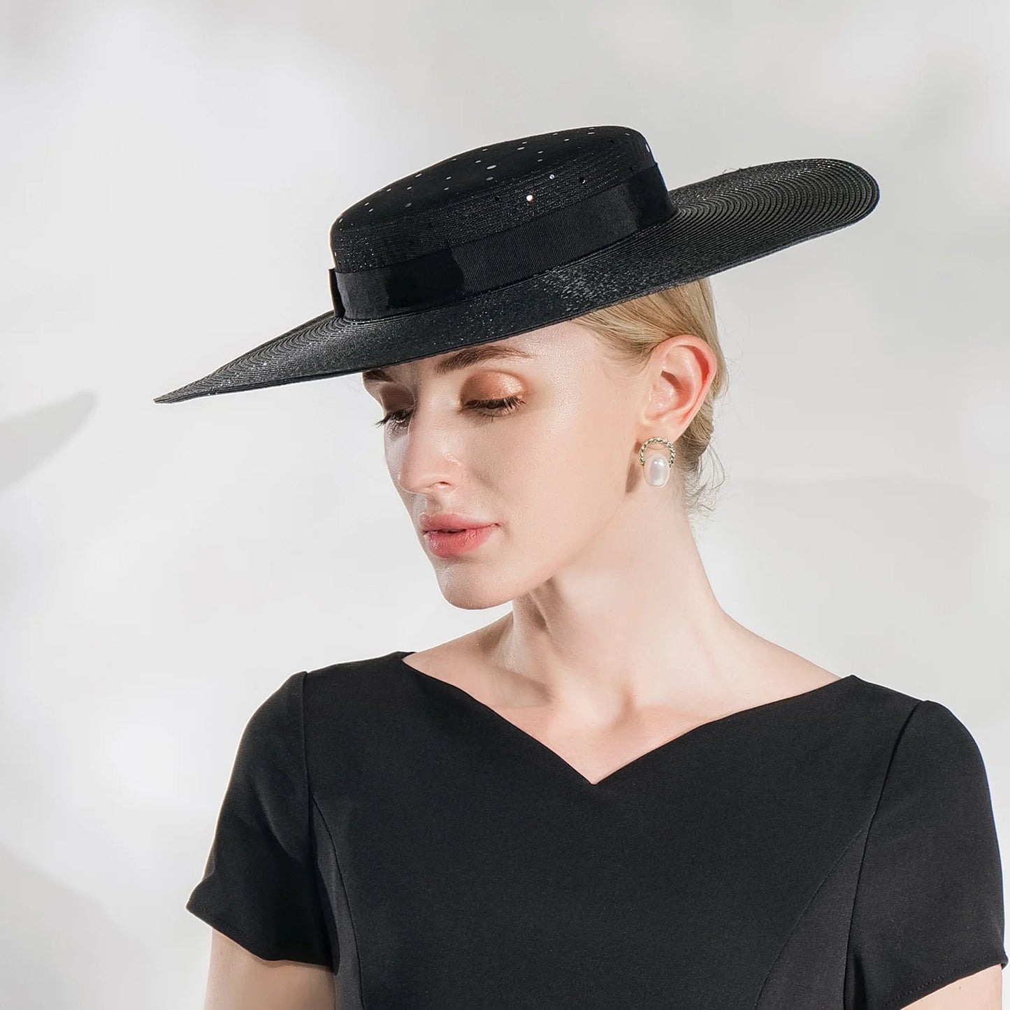 EE 7158 Summer/Daily Wear/Stylish/Dots/Casual Hat/Fascinator Hat/Fascinator/Sun Protection/Sunbonnet/Polyester Hats