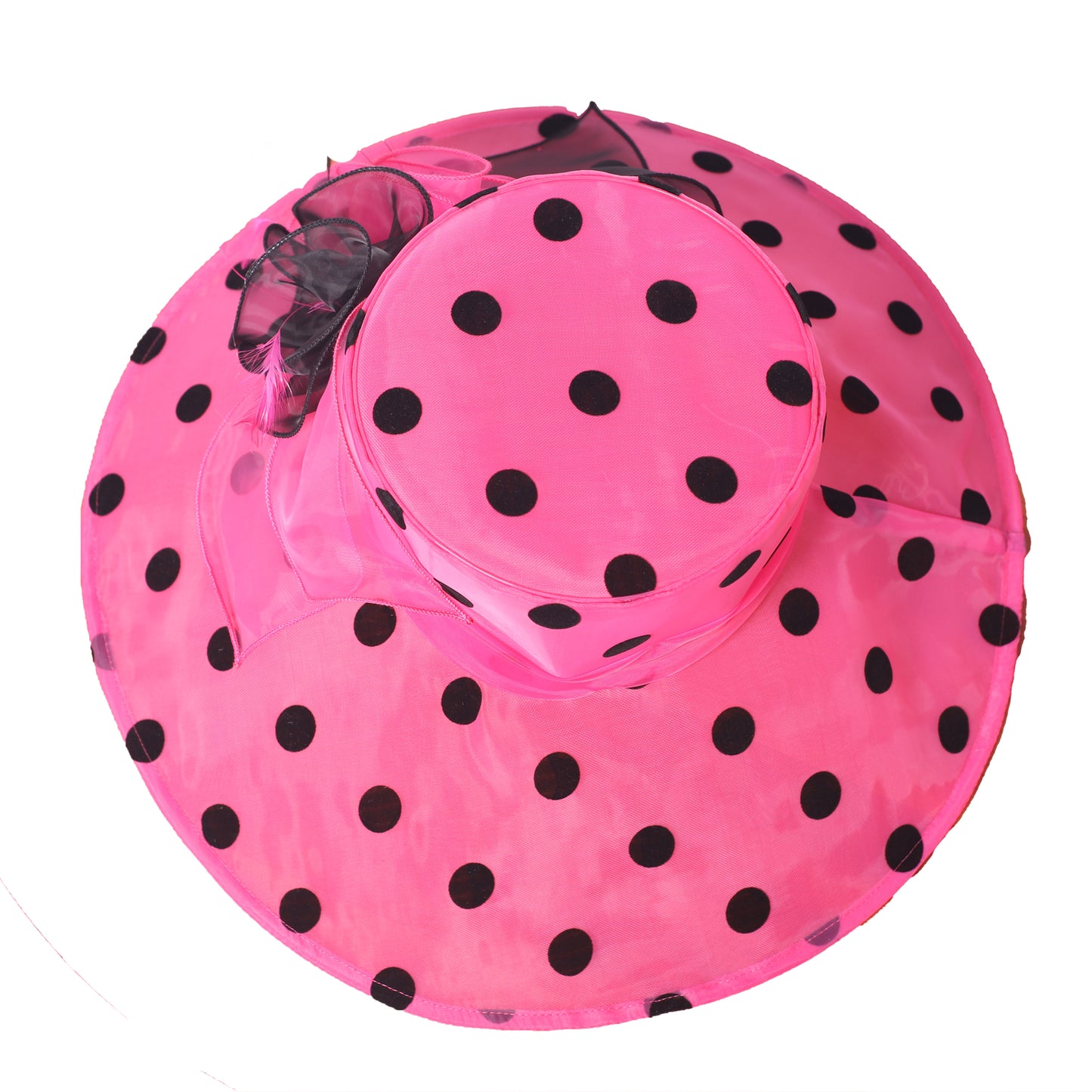 Women Church Hats Wide Brim Sun Derby Hat Organza Fascinators Kentucky Hats for Women Tea Party Wedding Hat 25013