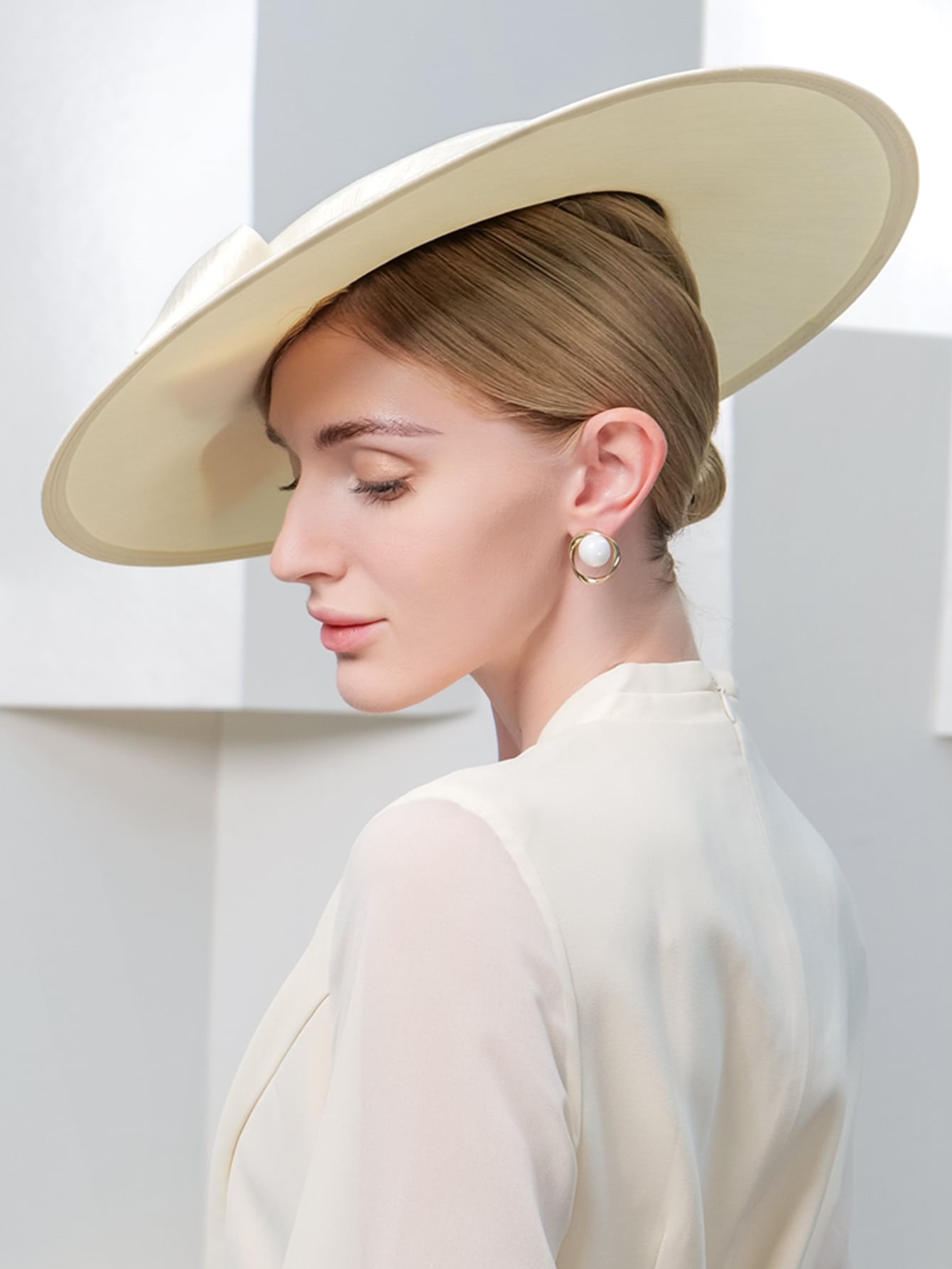 F FADVES Fascinators Women Wide Brim Caps being headwear 20s 50s Derby Pillbox Hat Bowknot Cocktail Tea Party Church Dress Hats