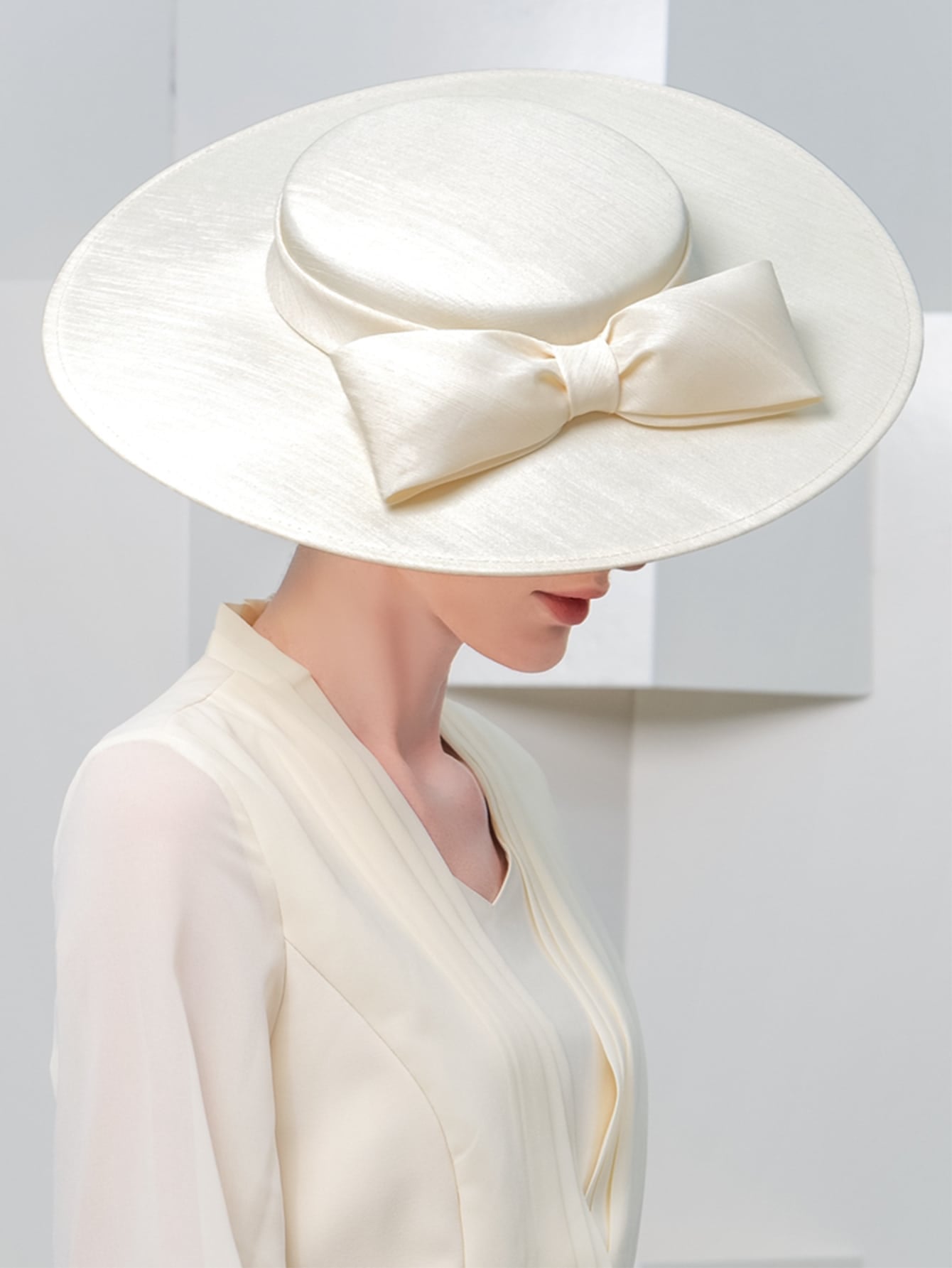 F FADVES Fascinators Women Wide Brim Caps being headwear 20s 50s Derby Pillbox Hat Bowknot Cocktail Tea Party Church Dress Hats