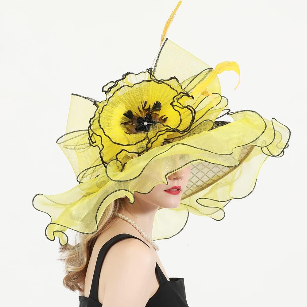 Womens Organza Church Derby British Fascinator Kentucky Hats for Women