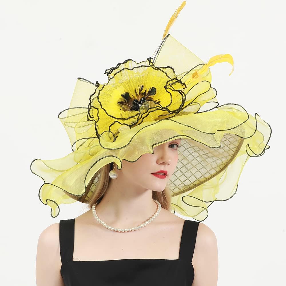 Womens Organza Church Derby British Fascinator Kentucky Hats for Women