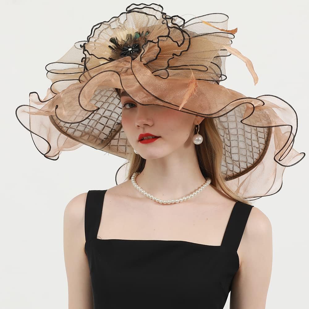 Womens Organza Church Derby British Fascinator Kentucky Hats for Women
