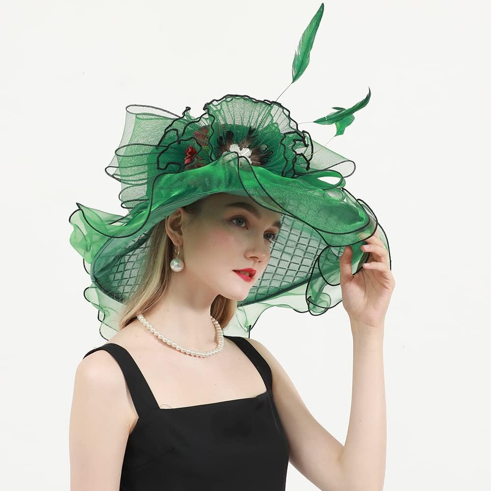 Womens Organza Church Derby British Fascinator Kentucky Hats for Women