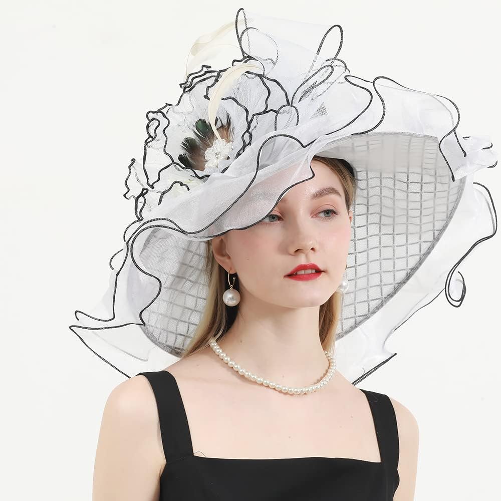Womens Organza Church Derby British Fascinator Kentucky Hats for Women
