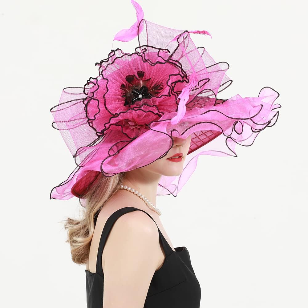 Womens Organza Church Derby British Fascinator Kentucky Hats for Women