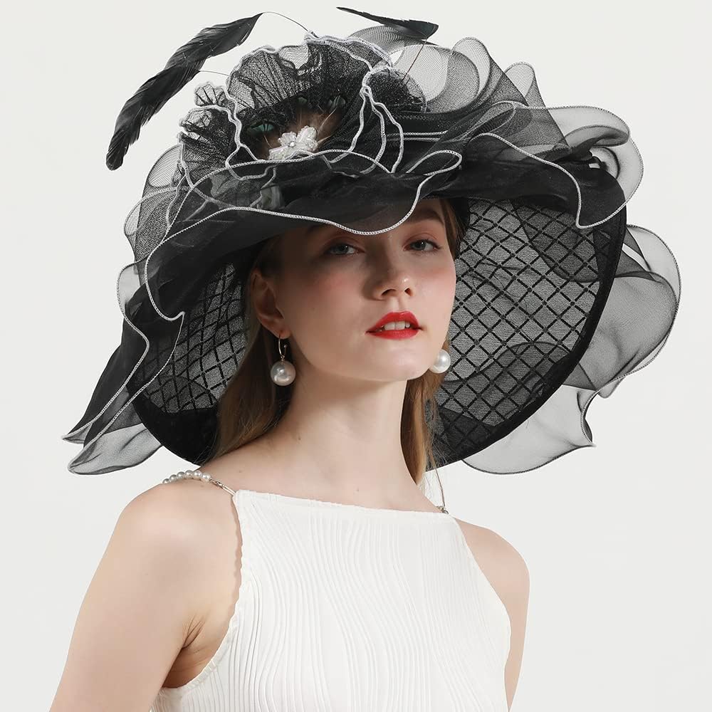 Womens Organza Church Derby British Fascinator Kentucky Hats for Women