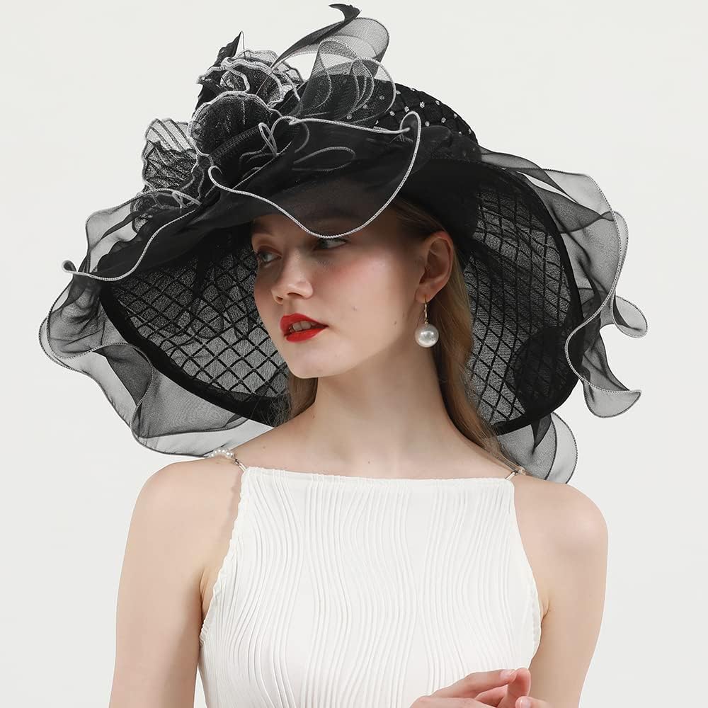 Womens Organza Church Derby British Fascinator Kentucky Hats for Women