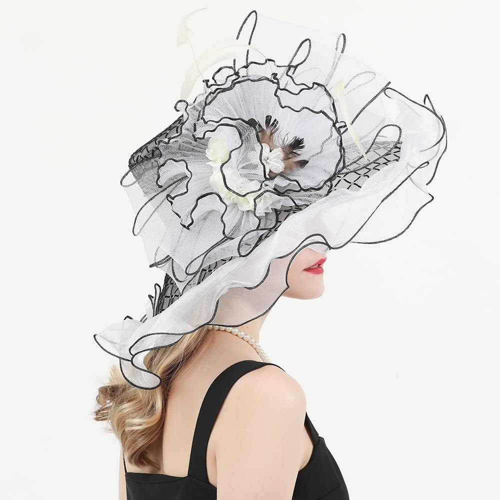 Womens Organza Church Derby British Fascinator Kentucky Hats for Women