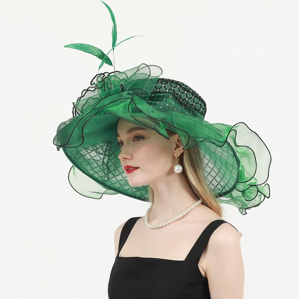 Womens Organza Church Derby British Fascinator Kentucky Hats for Women