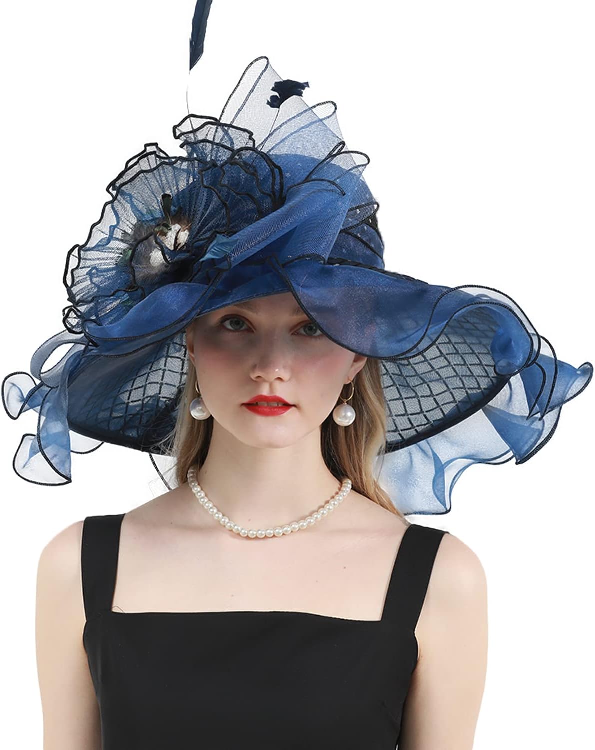Womens Organza Church Derby British Fascinator Kentucky Hats for Women