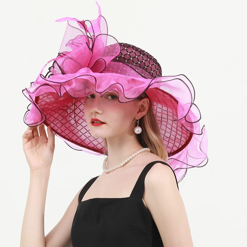Womens Organza Church Derby British Fascinator Kentucky Hats for Women