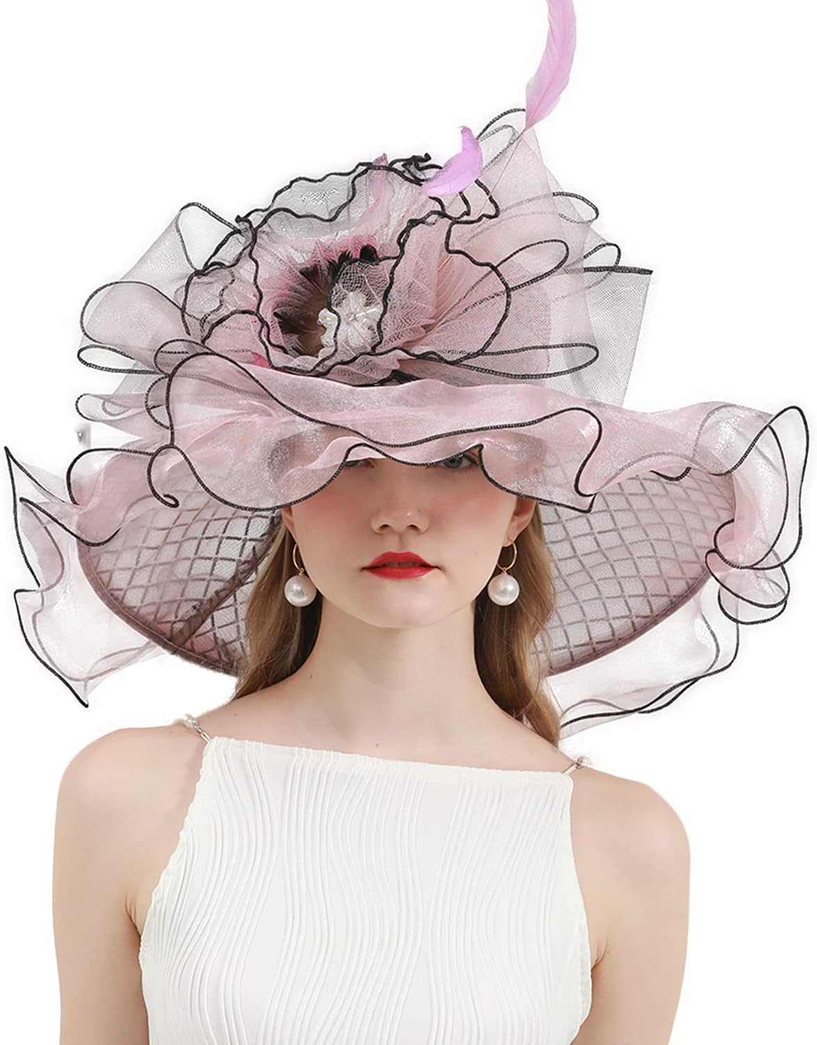 Womens Organza Church Derby British Fascinator Kentucky Hats for Women