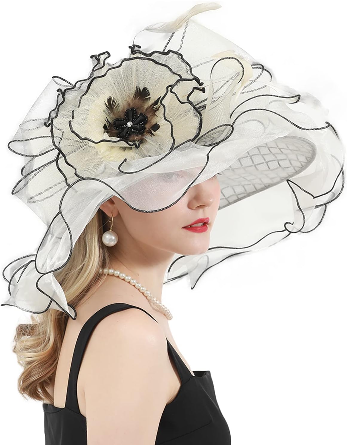 Womens Organza Church Derby British Fascinator Kentucky Hats for Women