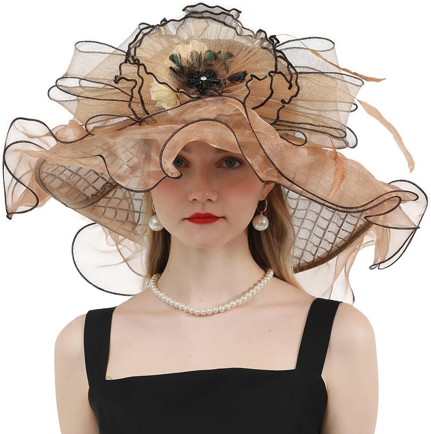 Womens Organza Church Derby British Fascinator Kentucky Hats for Women