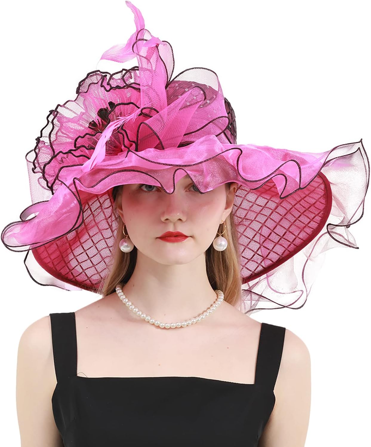 Womens Organza Church Derby British Fascinator Kentucky Hats for Women