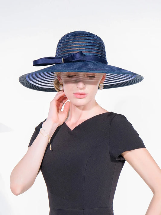 EE 1011 Spring and Summer/Original Design/Classical/Bowknot/Stripes/delicate/Leisure/Sun Protection/Polyester Hats