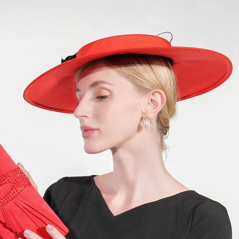EE 1013  Ms Flower Decoration Elegant  British Leisure Hat