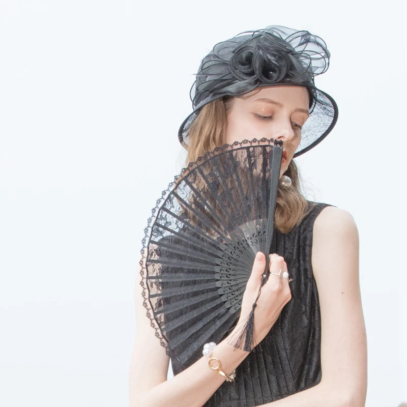 EE 1024 Spring and Summer/Stylish/Fascinators Flowers/Feather/Sinamay/Elegant Tea Party/Tulle Fabric Hats Headpiece