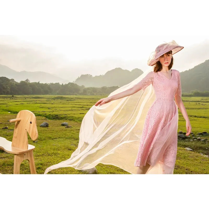 EE 1027 British Big Eaves Dome Linen Hat Female Elegant Diamond Decoration Yarn Hat