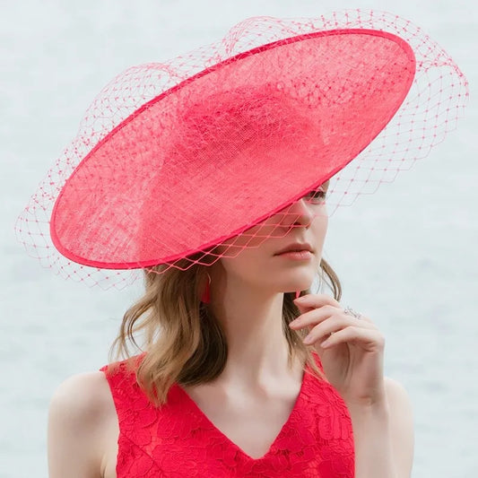 EE 1035 British royal ascot elegant dress  wind yarn shade of England small female summer hat 