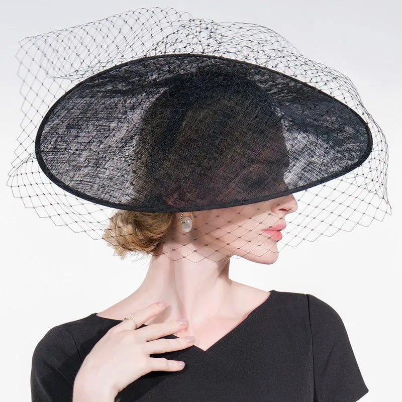 EE 1035 British royal ascot elegant dress  wind yarn shade of England small female summer hat 