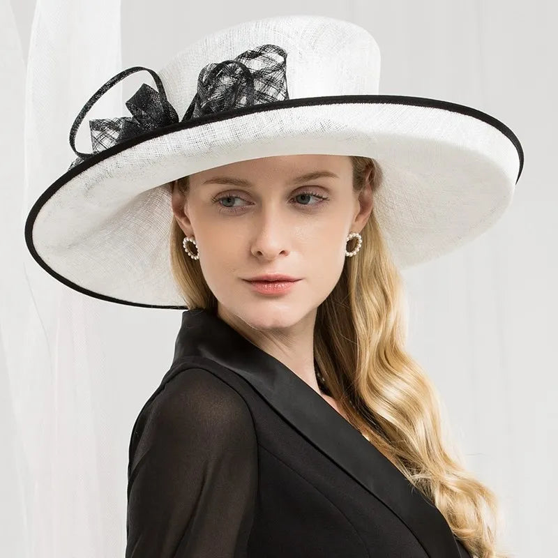 EE 1039 spring and summer new  party British volume eaves linen hat shading on female summer sun block uv hat