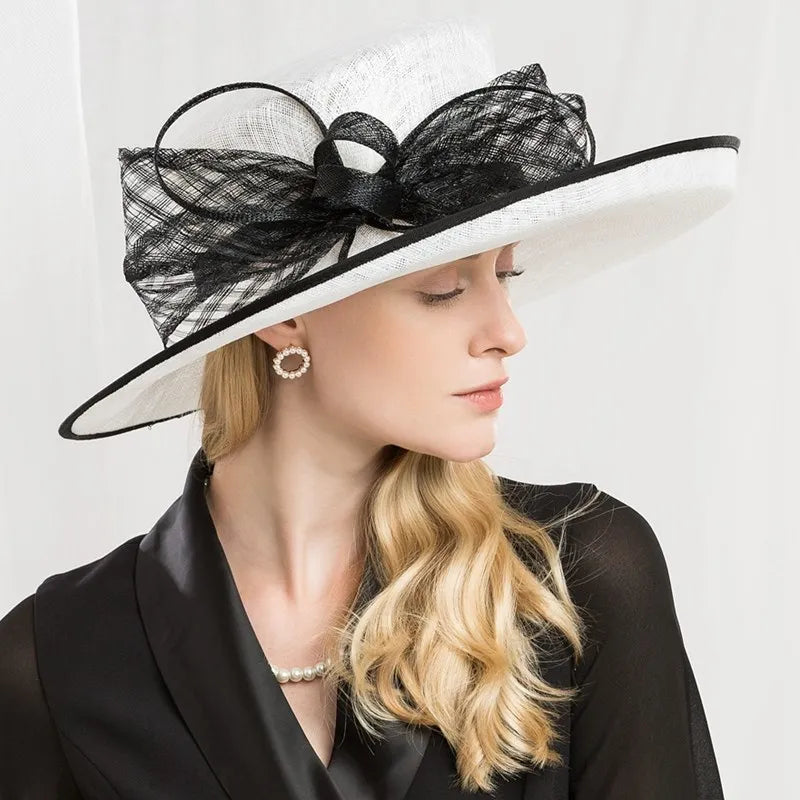 EE 1039 spring and summer new  party British volume eaves linen hat shading on female summer sun block uv hat