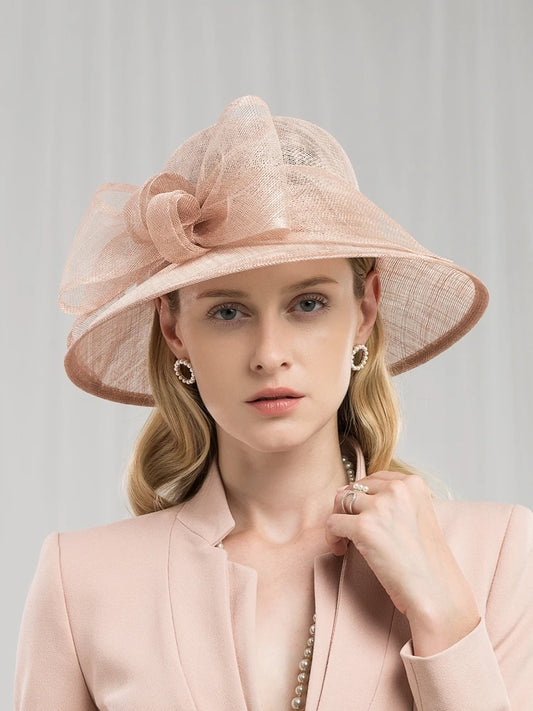 EE 1067 Spring and Summer/Stylish/delicate/Bowknot/Sinamay/Casual/Fascinator/Sun Protection/Tulle Fabric Hats Headpiece