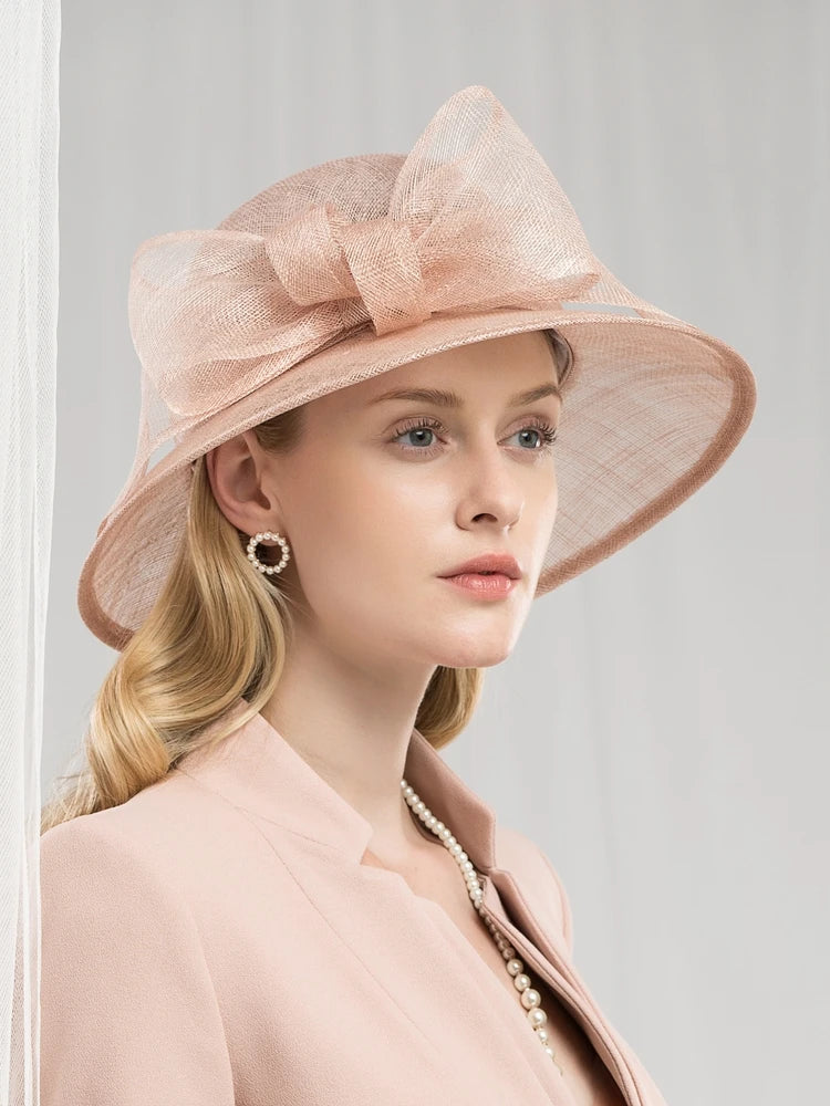 EE 1067 Spring and Summer/Stylish/delicate/Bowknot/Sinamay/Casual/Fascinator/Sun Protection/Tulle Fabric Hats Headpiece